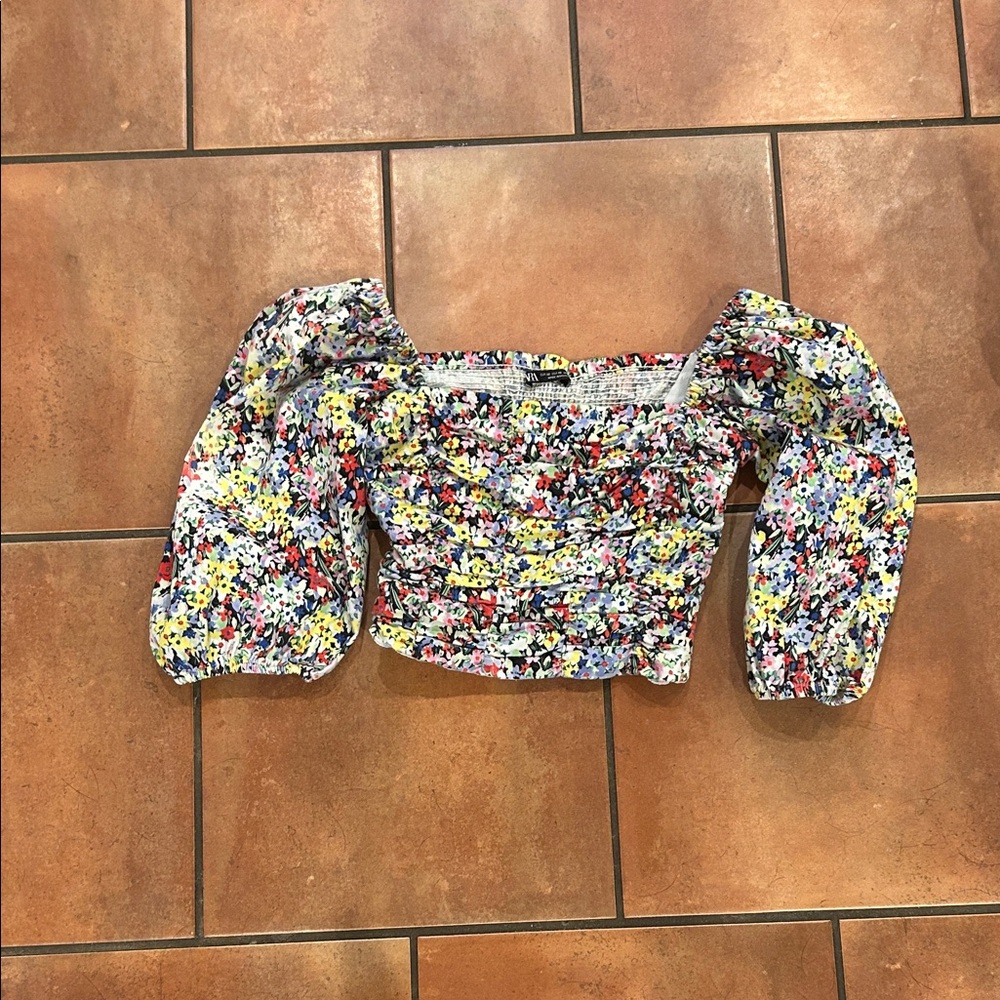Zara Multicolor Floral Blouse